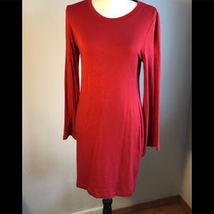 🏝5/$25 Loft Red  Dress Size Small